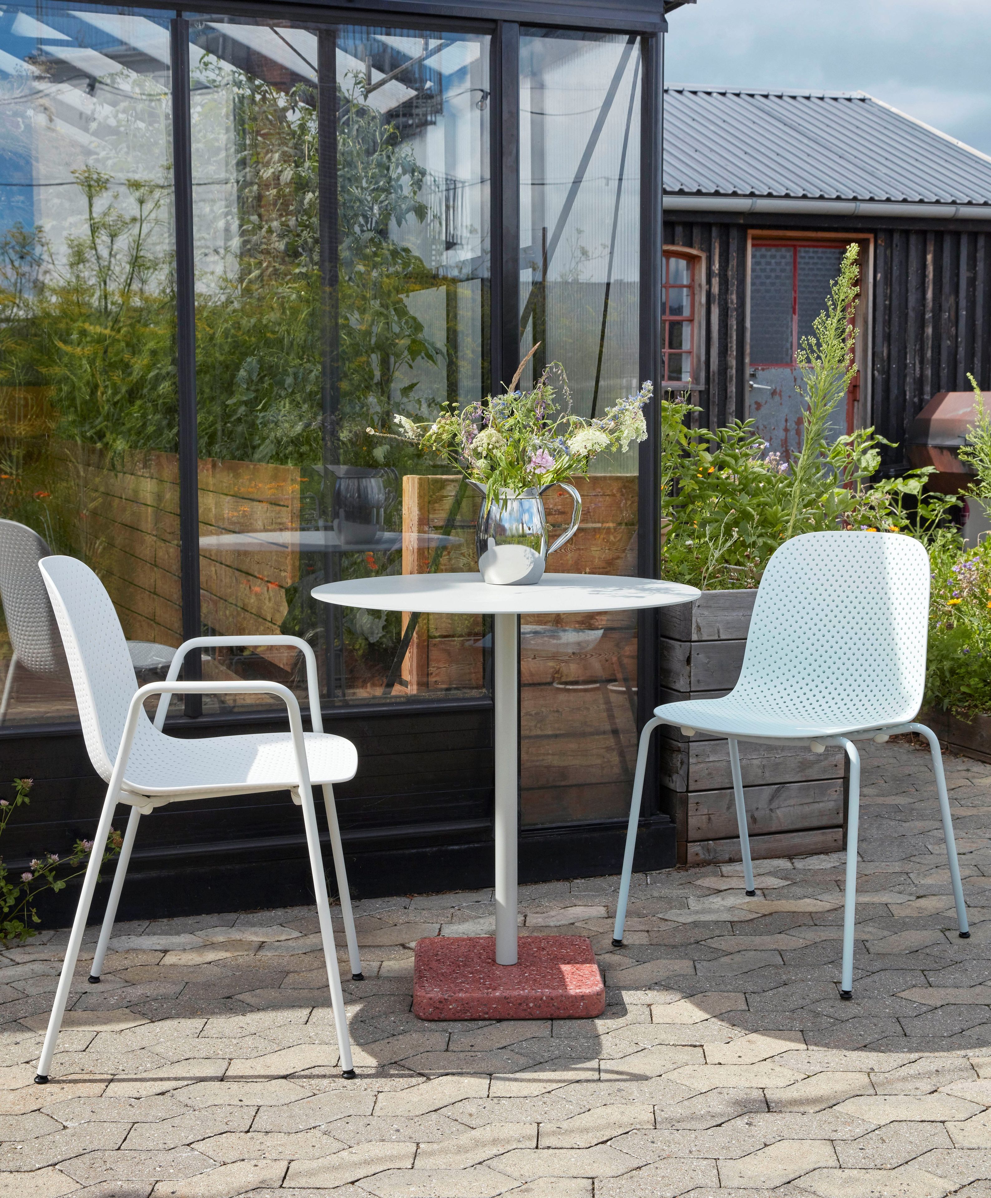 Круглый стальной стол с порошковым покрытием Hay TERRAZZO ARCH-00116097 - Вид №6