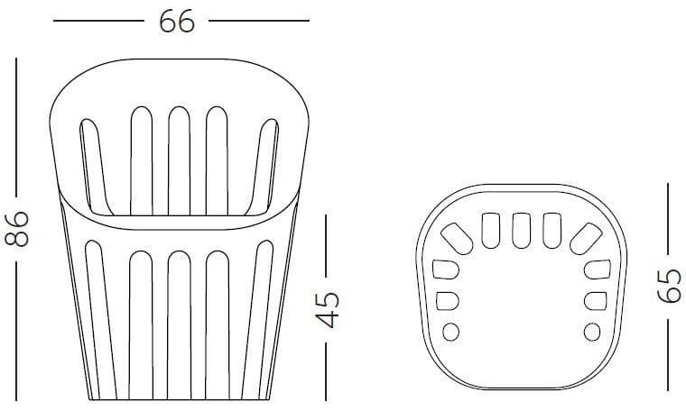 Полиэтиленовый садовый стул SLIDE COLISEUM ARCH-00002282 - Вид №10