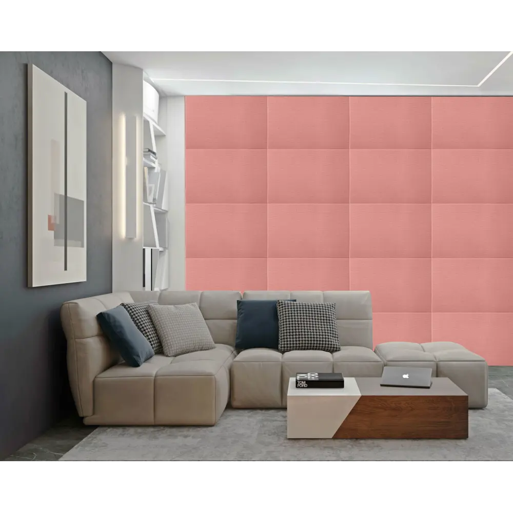 Панель полиэстеровая 9мм 600х400 мм цвет розовый РСП STLM-2123014 - Вид №5