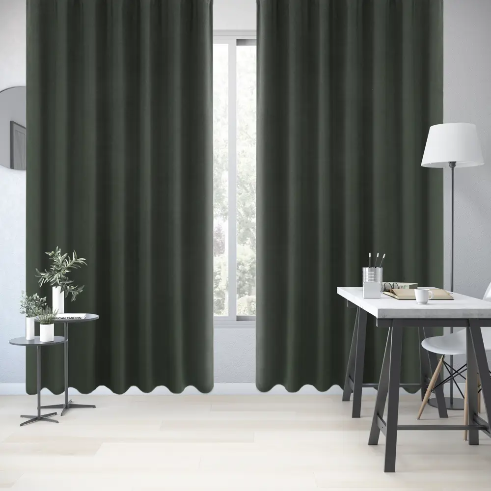 Штора на ленте Inspire Pskov 200x280 см цвет коричневый STLM-2069514