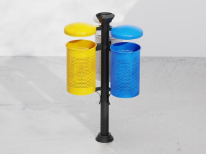 Корзина для мусора с пепельницей для мусора