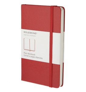 152751 Блокнот нелинованный "Classic Plain" Pocket, 96 листов, красный Moleskine