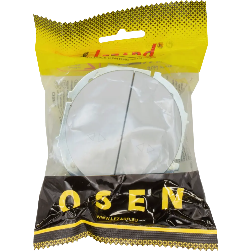 Выключатель встраиваемый Lezard Osen 2 клавиши цвет серый матовый STLM-2173032 - Вид №6