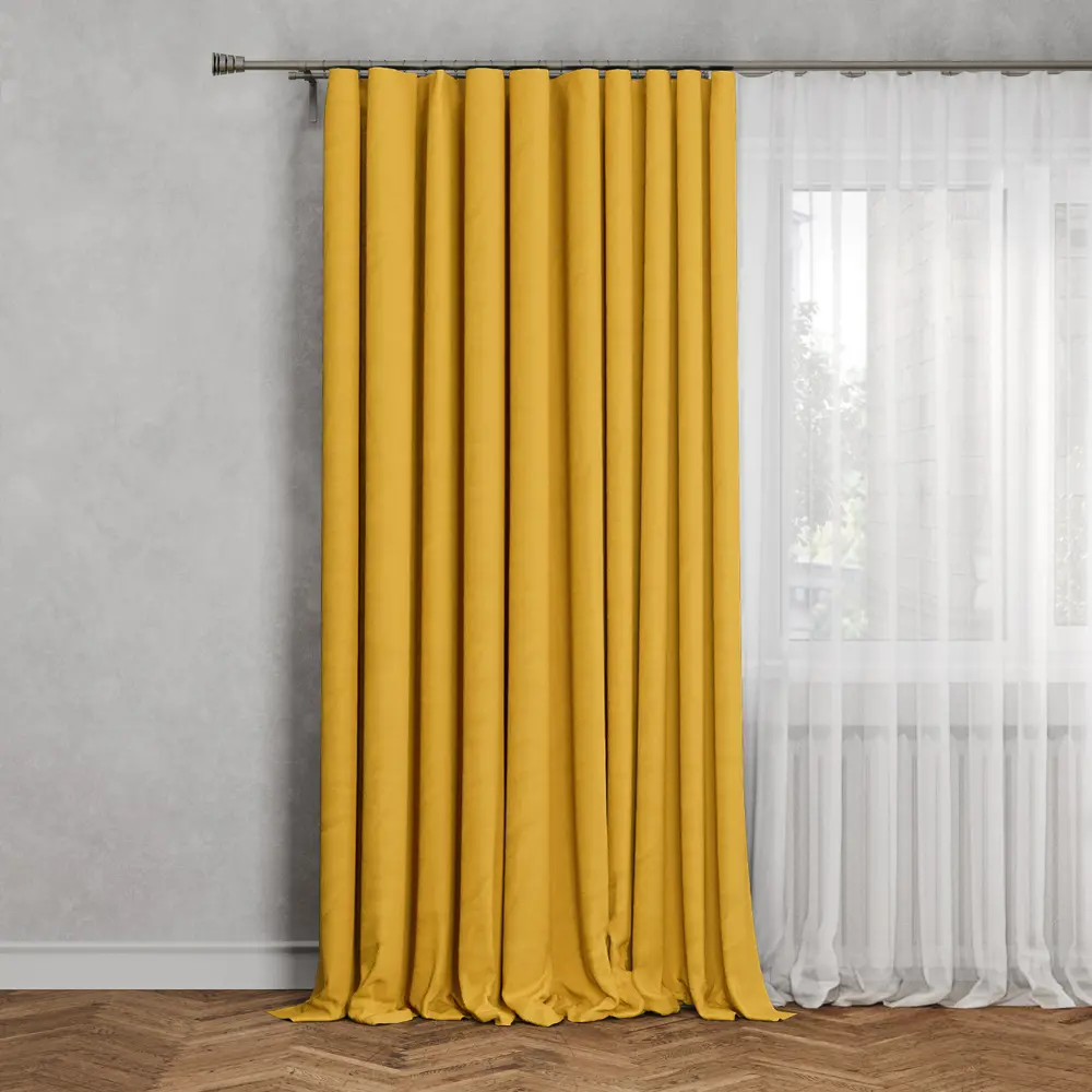 INSPIRE Lidia Solemio - Желтая штора на ленте 140×280 см для затемнения помещений 84996641 STLM-0057537