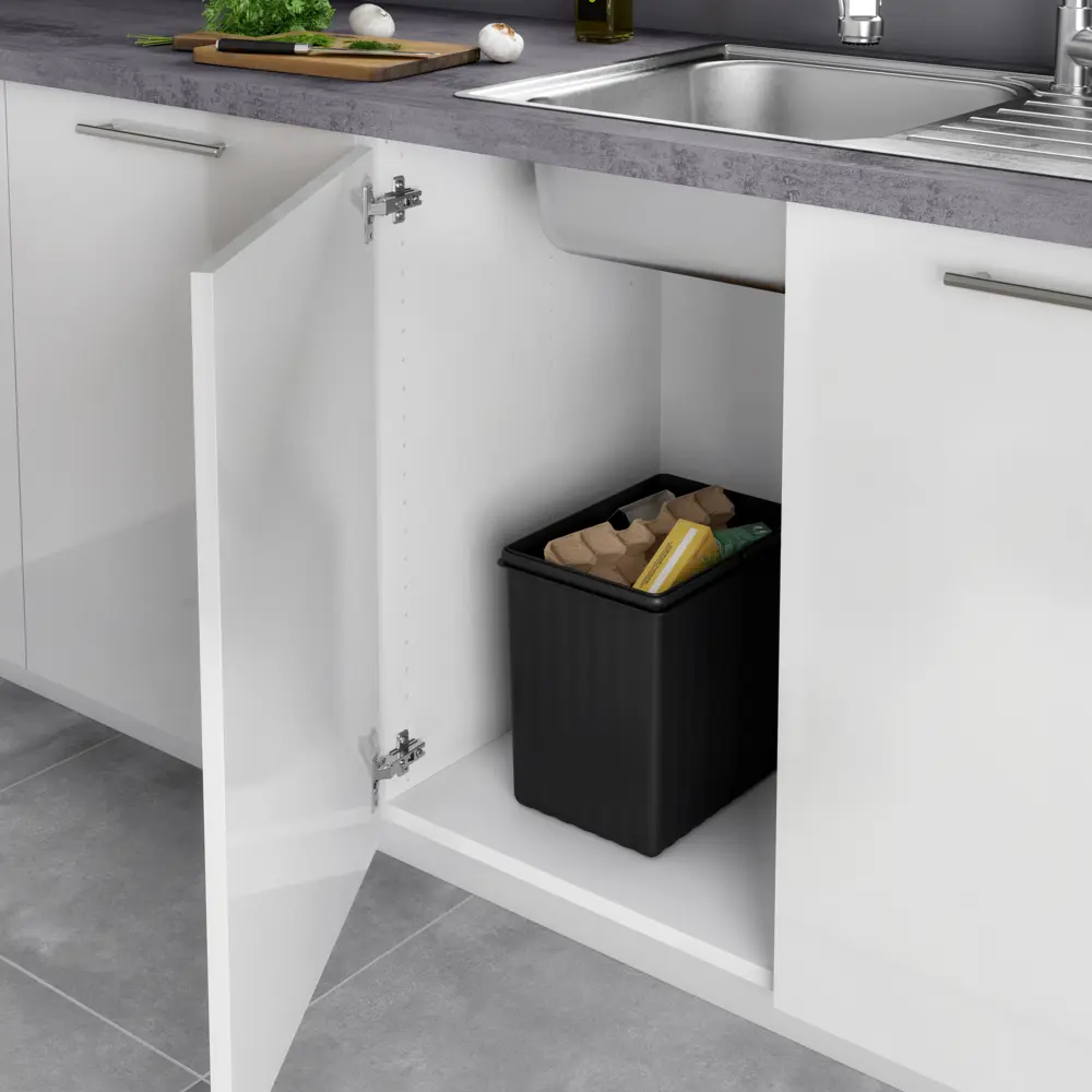 Ведро для мусора 16 л черный Delinia ID STLM-2142629 - Вид №3