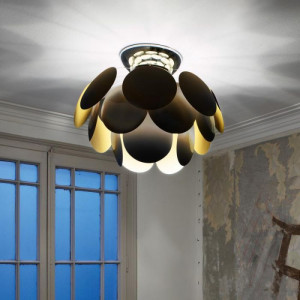 086369 Потолочный светильник C53 черно-золотой Marset Discoco