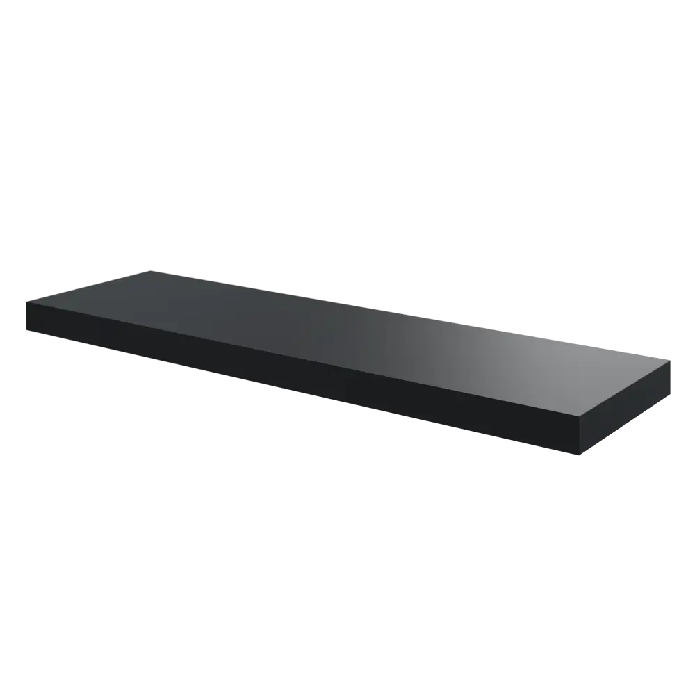 Полка настенная Spaceo Paris 80x23.5 см МДФ цвет чёрный STLM-2166560 - Вид №1
