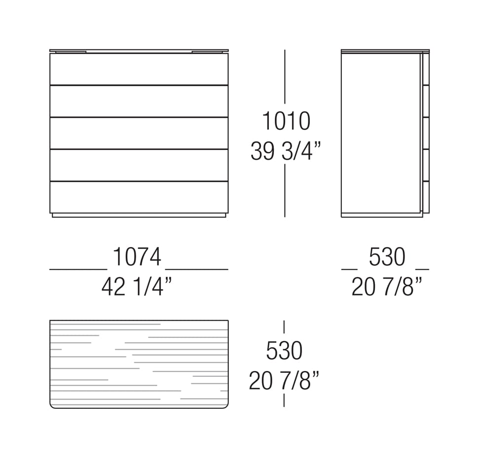 Деревянный комод с мраморной столешницей MisuraEmme LINDO ARCH-00051874 - Вид №3