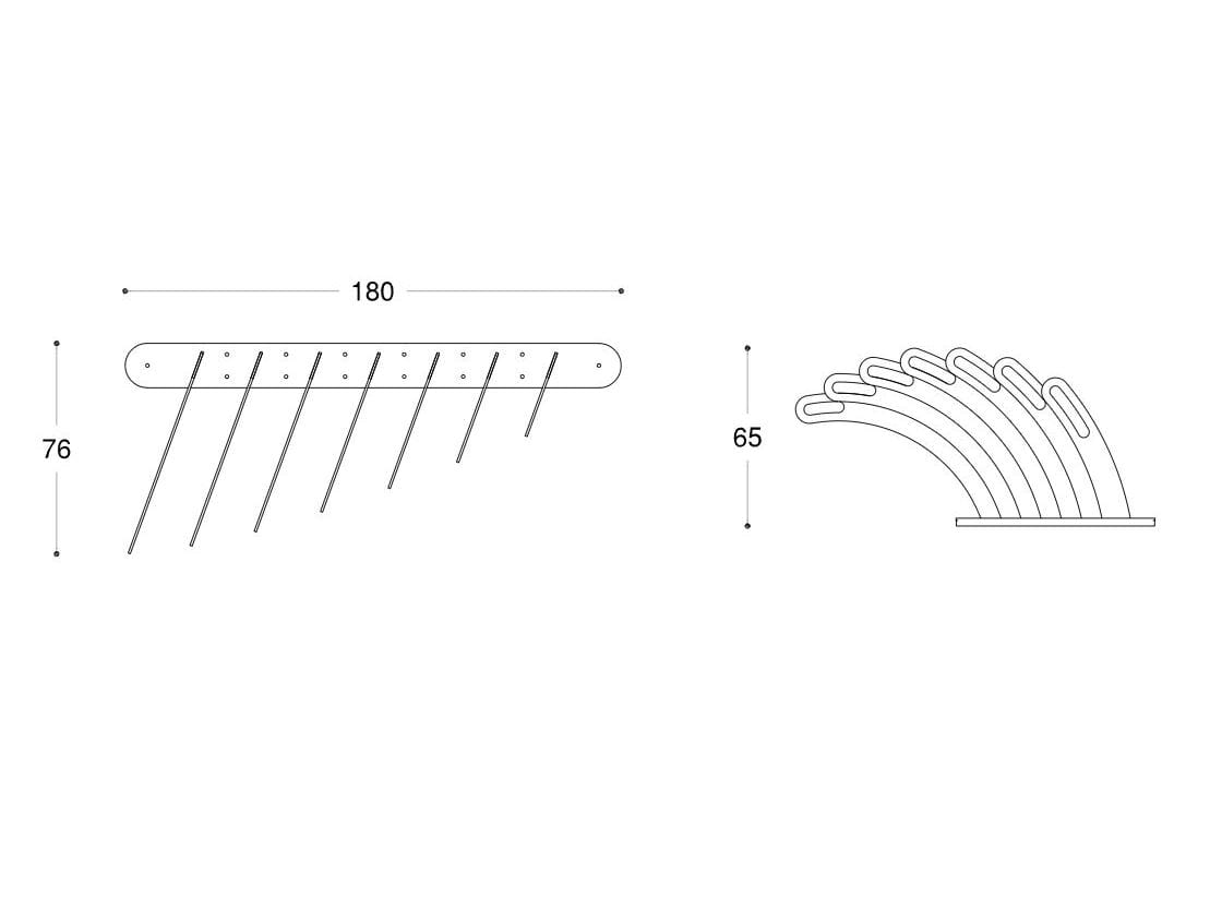 Стойка для велосипедов из оцинкованной стали DIMCAR Rainbow ARCH-00073900 - Вид №2