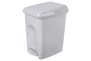 16913749 Педальный контейнер для мусора 7л светло-серый 43120263095 Бытпласт