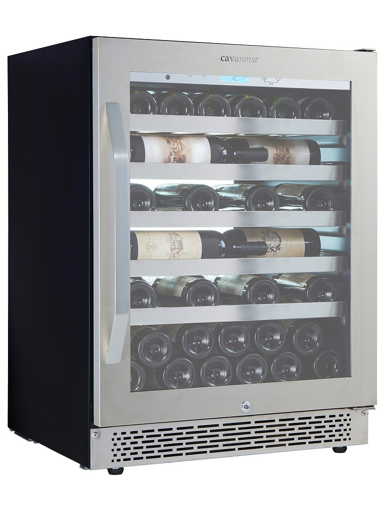 9189162 Винный шкаф Cavanova CV045-1TL серебристый STDN-0033727