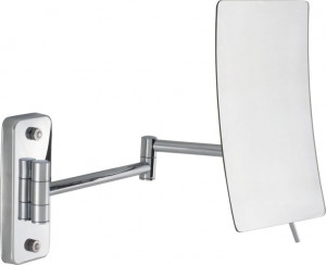 H90001/CR Sanibano, настенное прямоугольное косметическое зеркало с 5-и кратным увеличением, цвет хром