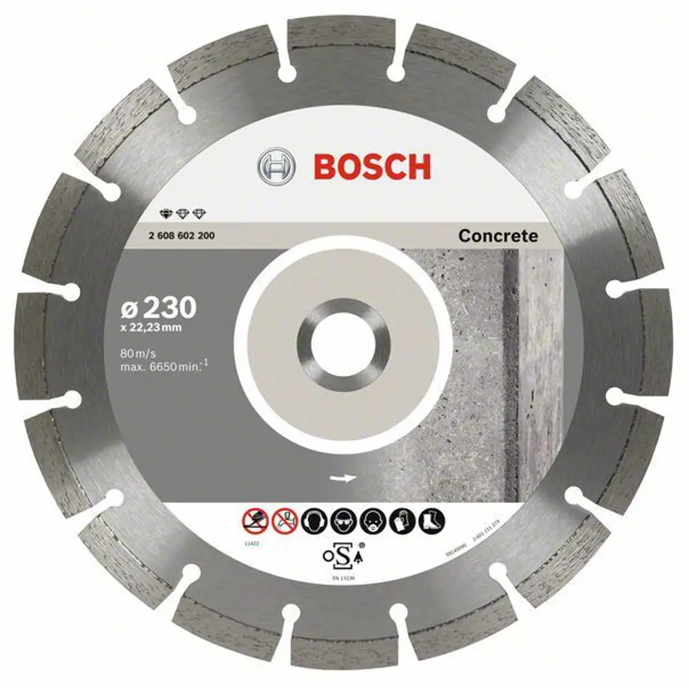 Набор дисков алмазных по бетону Bosch Standart 230x22.23 мм, 10 шт BOSCH PROFESSIONAL STLM-2200542
