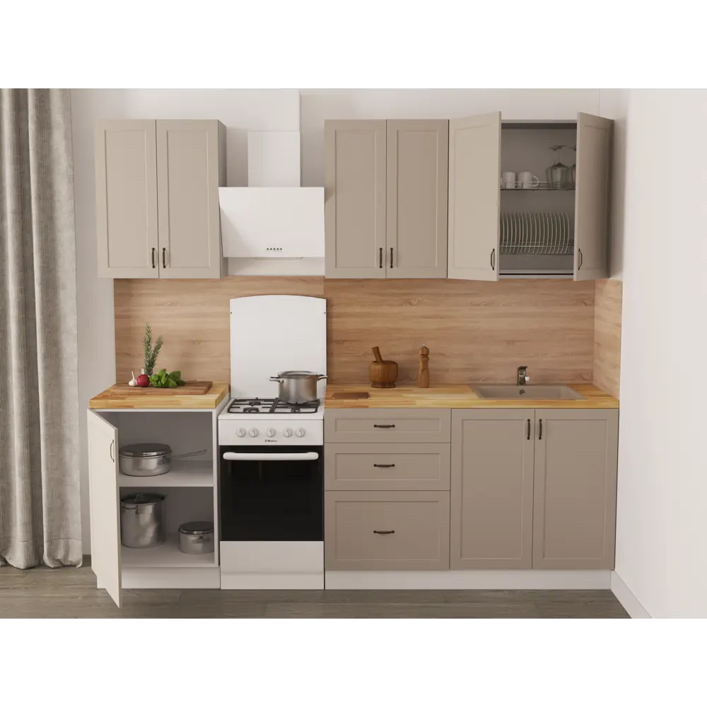 Стеновая панель Вереск 240x0.6x60 см ДСП цвет бежевый DELINIA STLM-2162909 - Вид №7