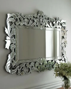 Зеркало настенное венецианское прямоугольное "Фэйбл" LOUVRE HOME VENICE 036075 Зеркальный