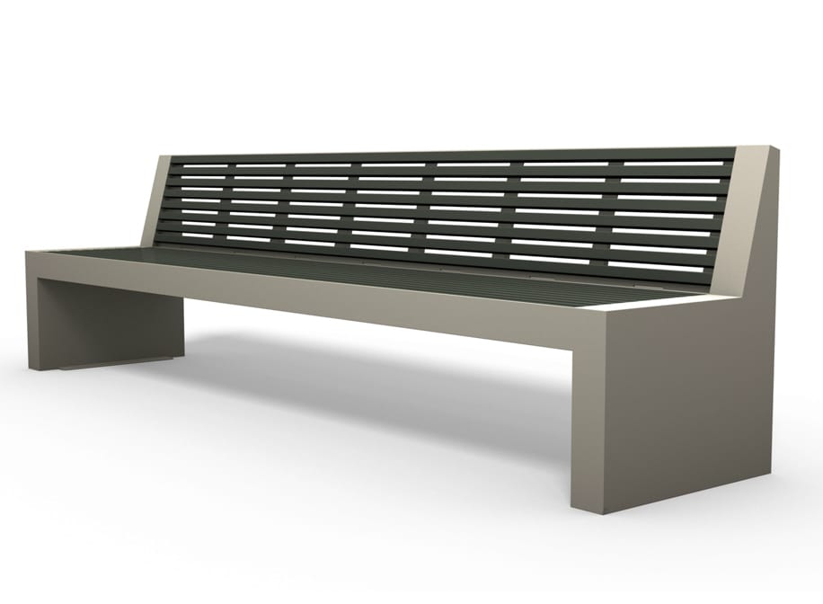 Скамейка из нержавеющей стали и ПЭТ со спинкой BENKERT BANKE Comfony ARCH-00024091 - Вид №4