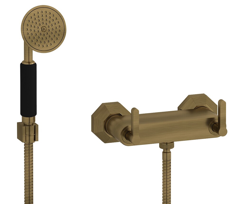 Встроенный смеситель для душа в комплекте с душевым гарнитуром. WE ARE IB bl350mb Modern Bronze Belmondo 