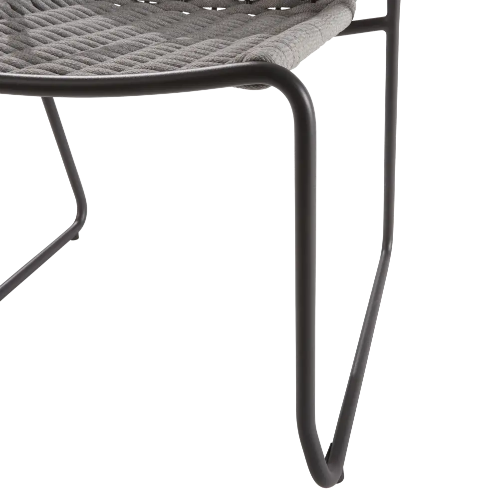 Стул Naterial Livia 63.5x80.5x58 см алюминий/текстиль цвет темно-серый STLM-2009281 - Вид №5
