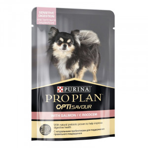 ПР0049853 Корм для собак с чувствительным пищеварением, лосось пауч 100г Pro Plan
