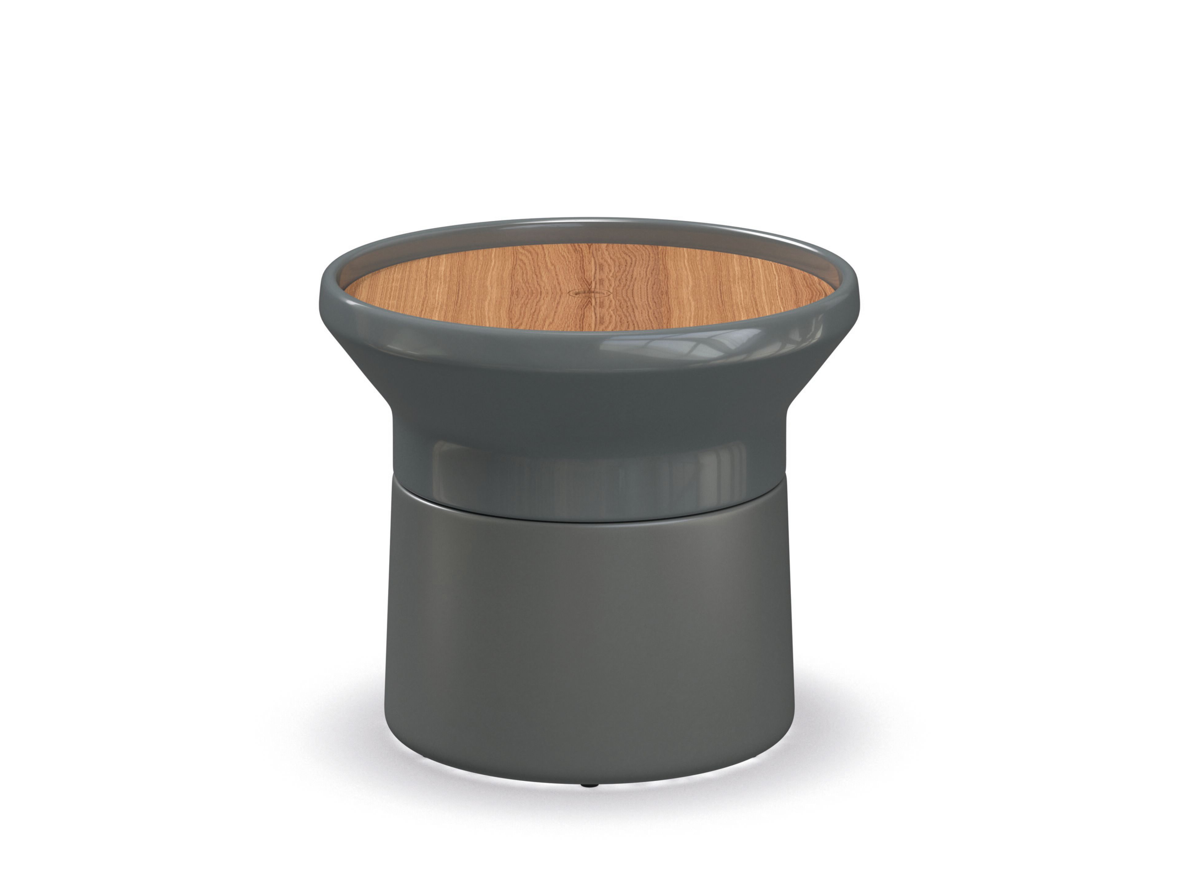 Круглый керамический журнальный столик с тиковым верхом Gloster COSO ARCH-00134381 - Вид №1