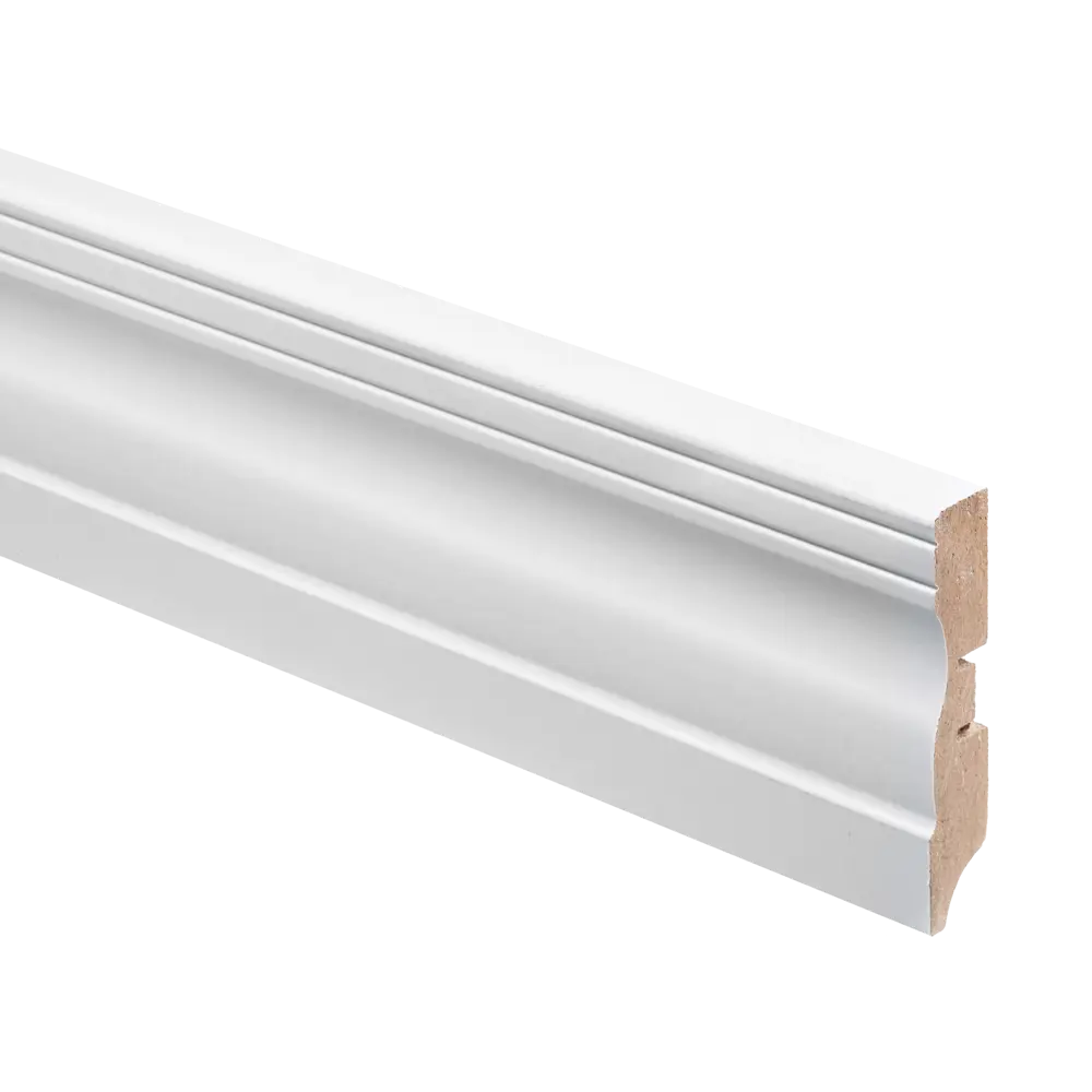 Плинтус напольный Santreyd МДФ белый 16x80x2400 мм для элегантной отделки 85881219 STLM-0065873