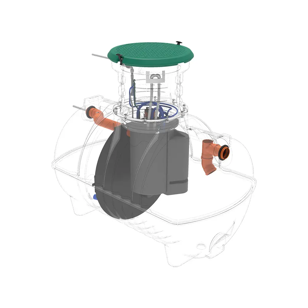 Станция биологической очистки четрыхкамерная Rostok Ground 6 Pro 2800 литров 1200 л/сутки STLM-2211821 - Вид №9