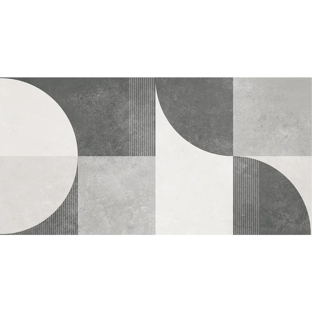 Настенная плитка Нефрит-Керамика Флисс в серых тонах 40x20 см 89232610 STLM-0947401 - Вид №1