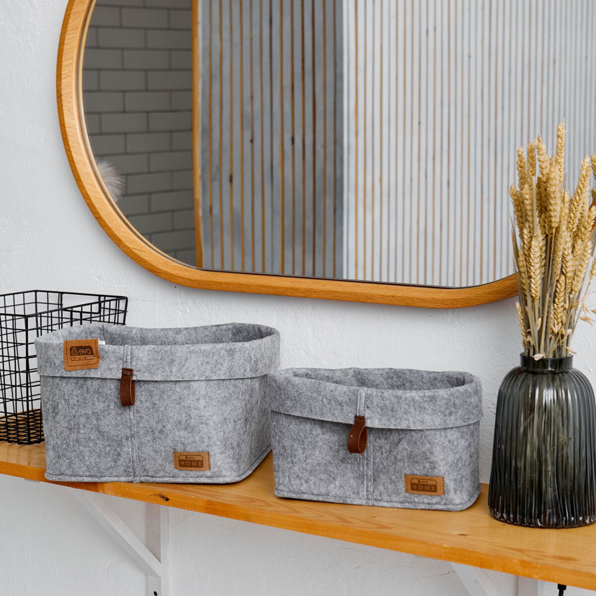 85324726 Корзинка квадратная Elegance 28x24x28 см 3 шт. нет Santreyd  - Вид №4