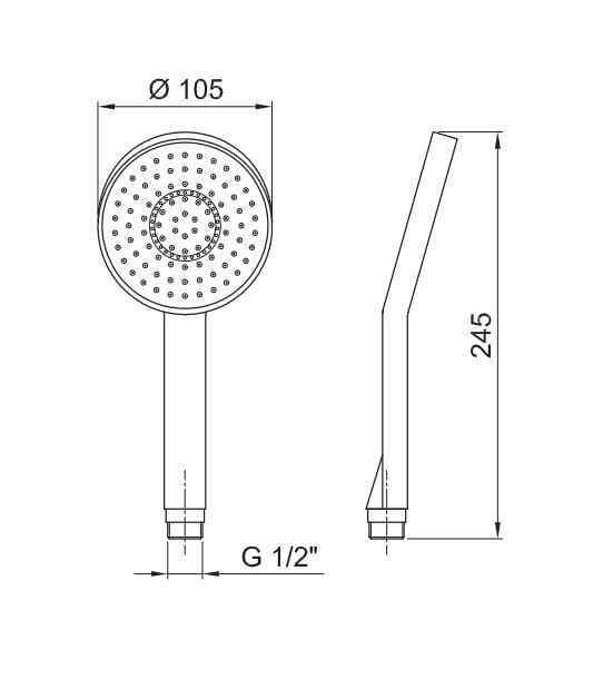 Подъемный стержень с ручным душем Fantini Rubinetti море ARCH-00140610 - Вид №2