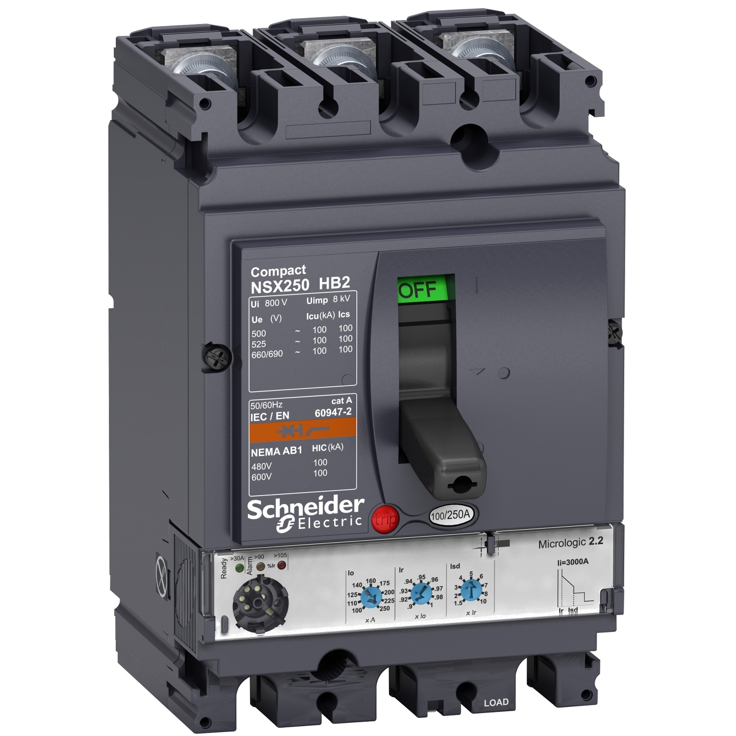 LV433336 Силовой автомат NSX, 100кА, 3P, 100А Schneider Electric Compact 