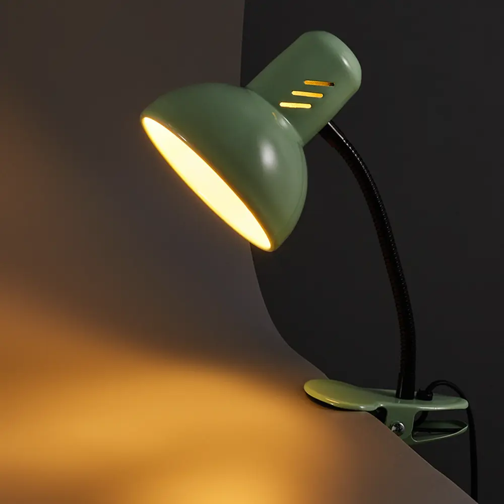 Рабочая лампа настольная Семь огней Эйр на прищепке 1 лампа Е27 цвет мятный STLM-2177377 - Вид №1