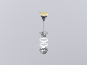 PIL01-CN Универсальный донный клапан click/clack хром с керамической крышкой cielo Запасные части и аксессуары