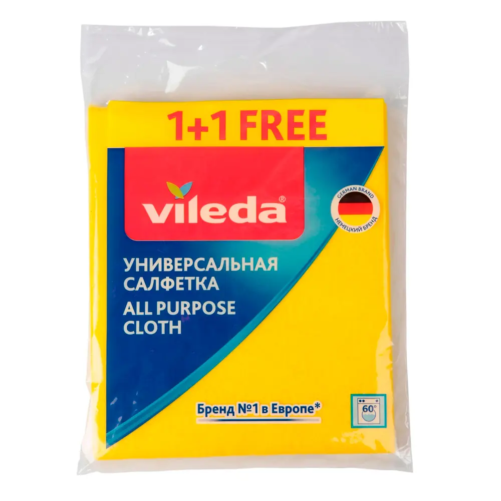 Салфетка универсальная Виледа цвет желтый 2 шт VILEDA STLM-2128903