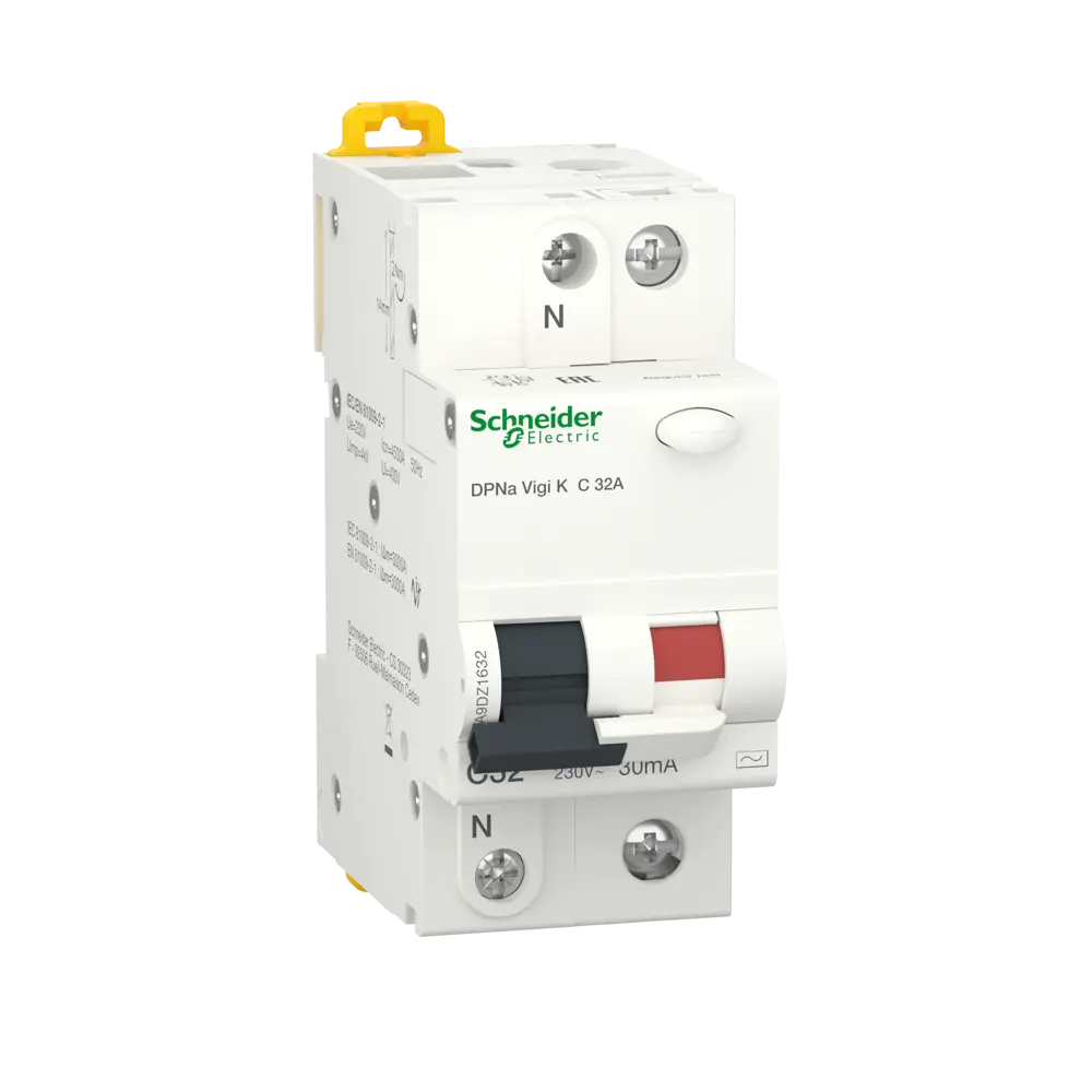 Дифференциальный автомат Systeme Electric Acti9 1P N C32 A 30 мА 4.5 кА AC A9DZ1632 STLM-2051891
