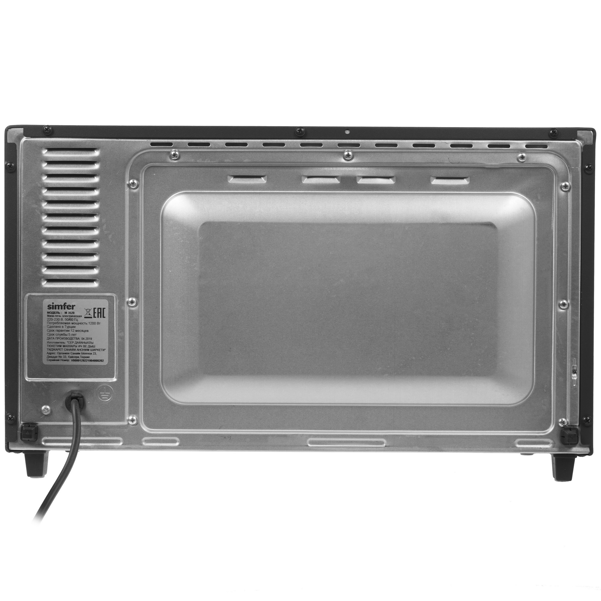 1138443 Мини-печь Simfer M3520 черный STDN-0106455 - Вид №6