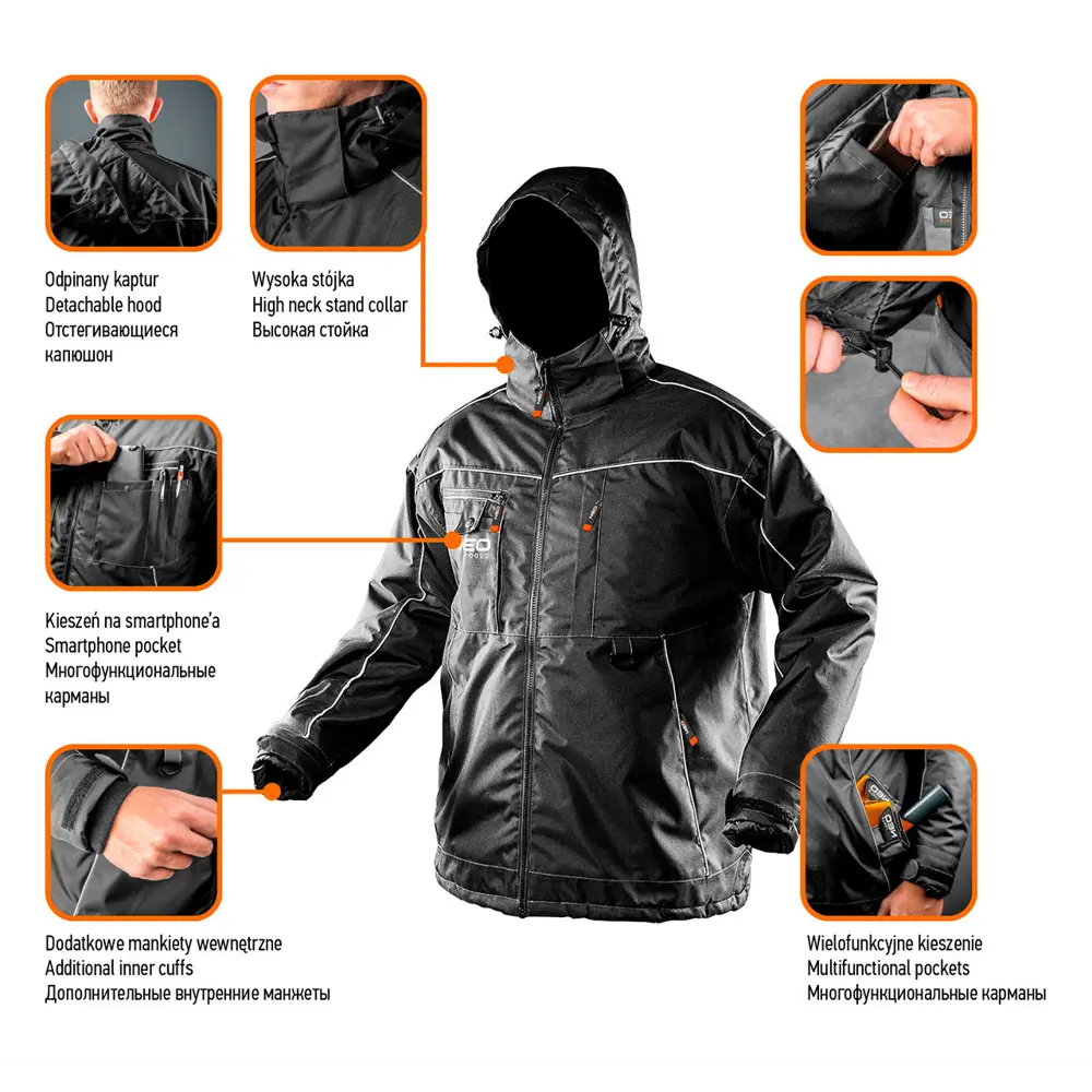 Куртка рабочая Neo Oxford цвет черный размер XL/56 рост 188-194 см 19914874 STLM-2053996 Neò - Вид №2