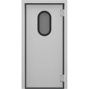 90707088 Маятниковая дверь Irbis с фиксацией полотна универсальная 80x210см белая STLM-0347865 ЗАВОД IRBIS