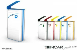 DIMCAR Контейнер для мусора металлический с крышкой для раздельного сбора мусора Elite