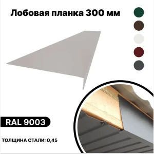 91936551 Лобовая планка B-group 1250x300мм RAL 9003 белый глянцевый 4шт STLM-1324652