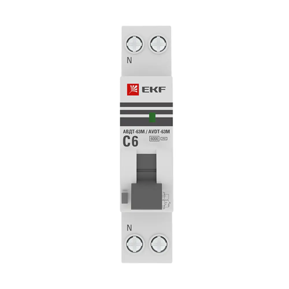 Дифференциальный автомат EKF Averes 2P 10 А 10 мА 6 кА C/АС 88883226 STLM-2076117  - Вид №1