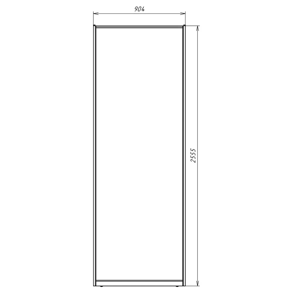 Дверь-купе KONSENSA 255.5x90.4 см с зеркалом профиль матовое серебро STLM-2185799 - Вид №12