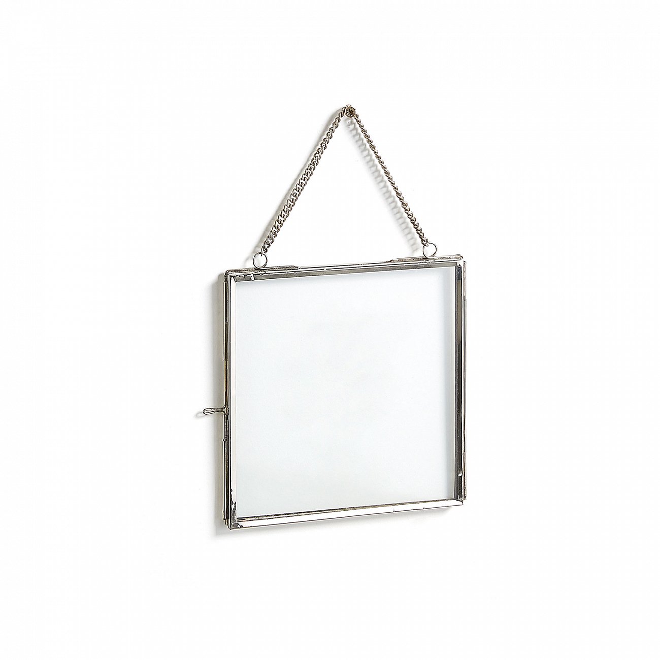 Фоторамка на стену 15x15 см серебристая Caribou от La Forma LA FORMA CARIBOU 00-3865215 Зеленый;прозрачный;серебро  - Вид №1