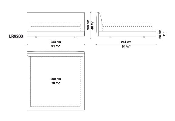 Двуспальная кровать из ткани B&B Italia ARCH-00050364 - Вид №11