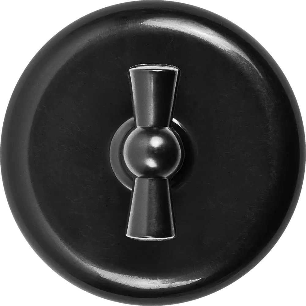 Выключатель накладной Electraline 1 клавиша цвет черный Ретро STLM-2074904 - Вид №1