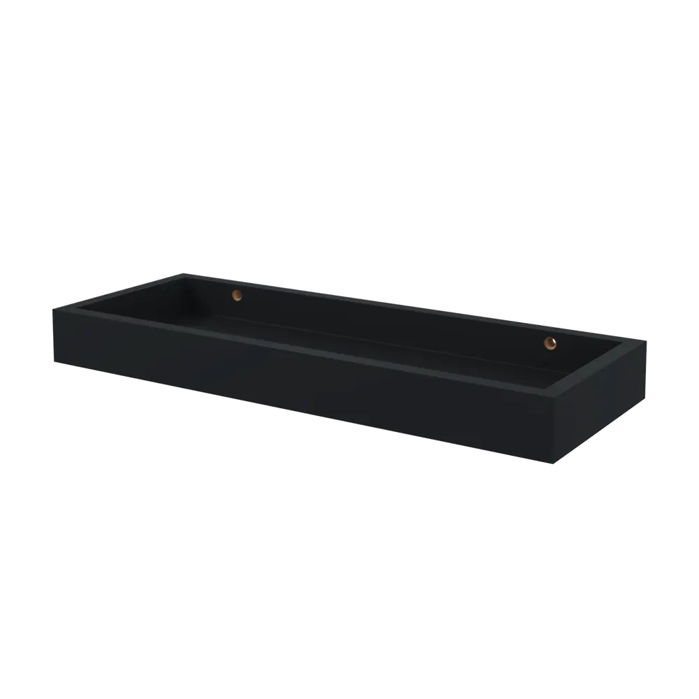 Полка настенная Spaceo Paris 40x15 см МДФ цвет чёрный STLM-2128119 - Вид №1
