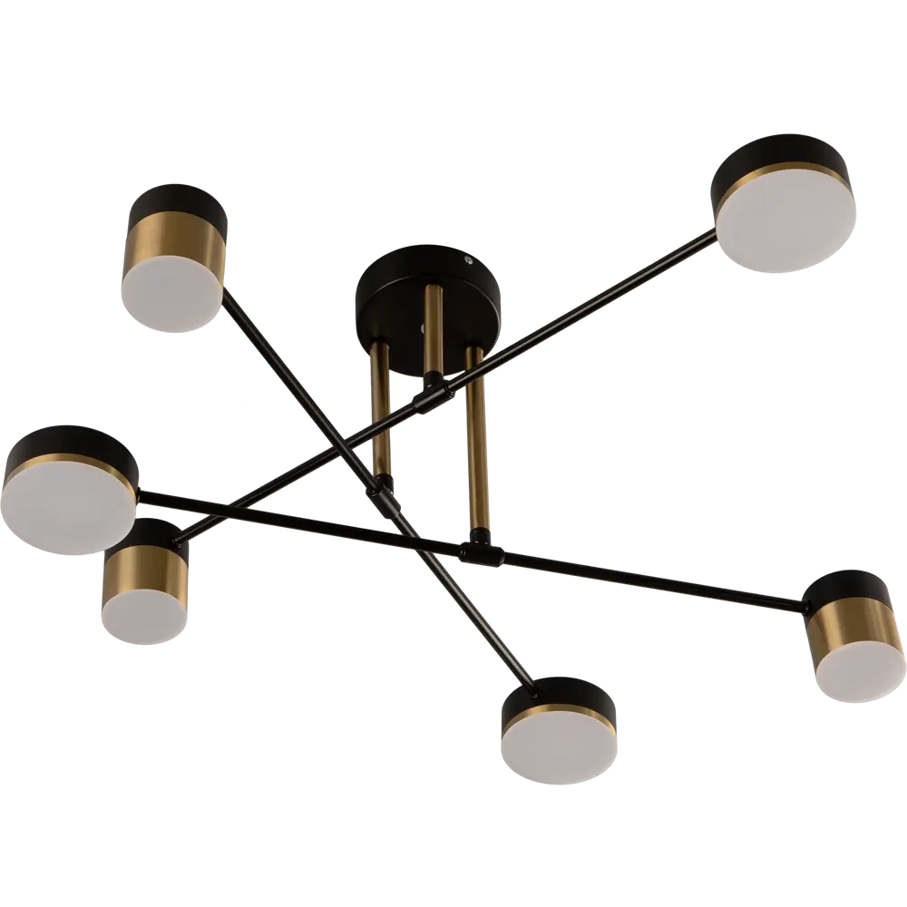 Люстра потолочная светодиодная Escada 10244/6LED с пультом управления, 8 м², регулируемый белый свет, цвет черный STLM-2019404 - Вид №1