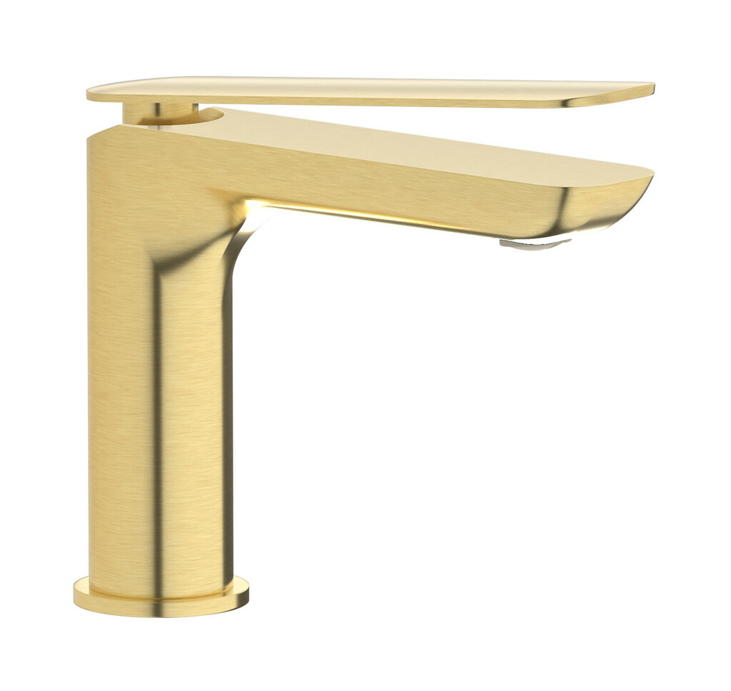 Смеситель для раковины на 1 отверстие в комплекте с донным клапаном WE ARE IB k2200is Brushed Pale Gold K2