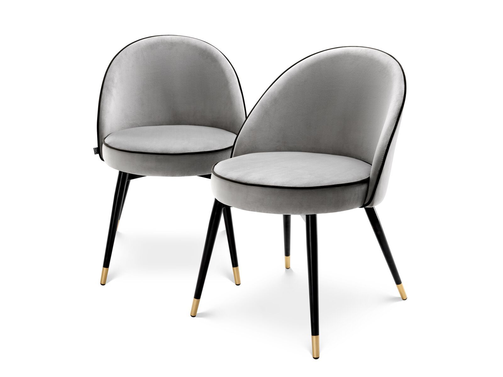 Набор бархатных стульев без подлокотников Eichholtz Cooper ARCH-00137053