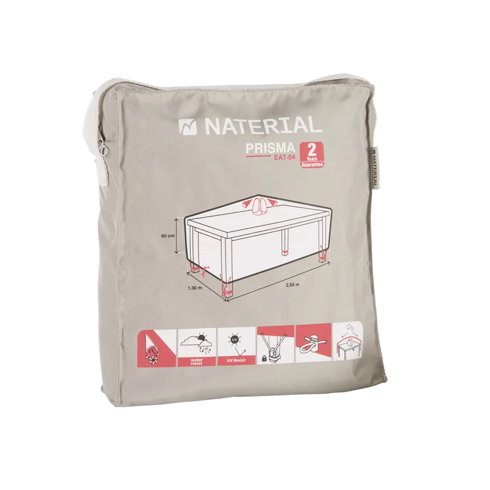 Защитный чехол для стола Naterial 250x60x130 см полиэстер светло-серый STLM-2157575 - Вид №2