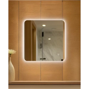 Зеркало в ванную комнату Сингапур Лайт 80x80 см с подсветкой